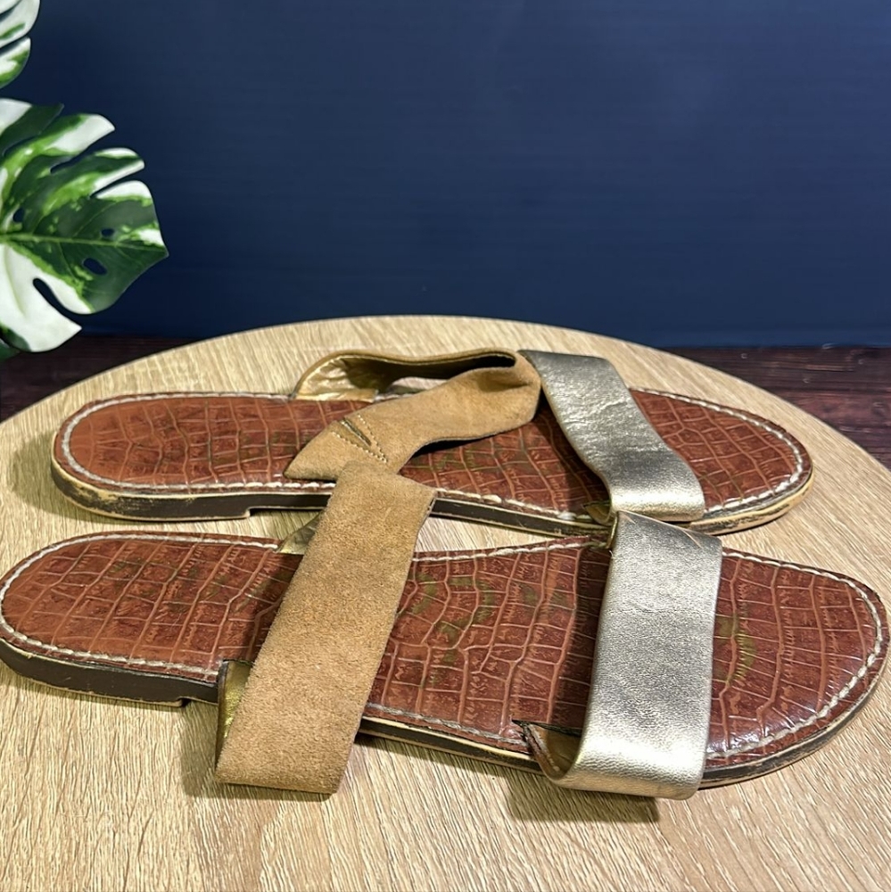 SAM EDELMAN Gala Two Strap Slip On Sandals